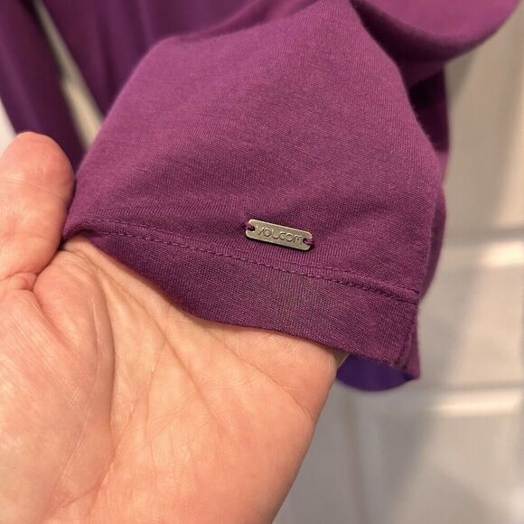 Volcom Women's Large Purple Long Sleeve Shirt Size Large Lightweight Cut Outs‎ - Picture 2 of 7
